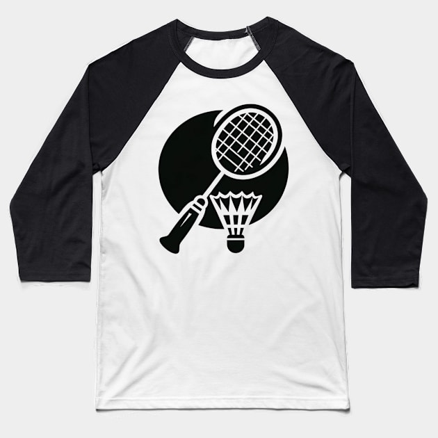 Badminton Graphic Baseball T-Shirt by Cun-Tees!